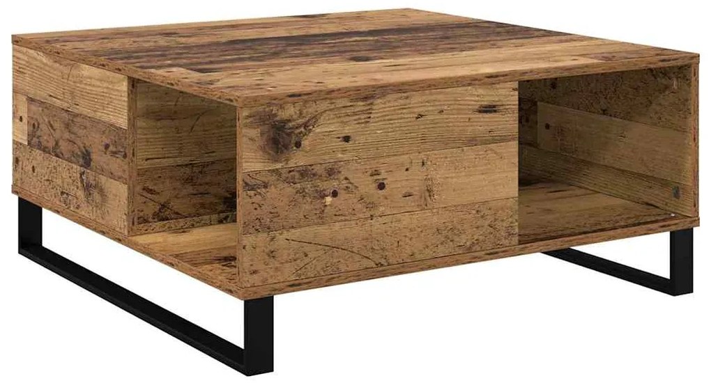 vidaXL Τραπεζάκι σαλονιού Παλαιό ξύλο 80 x 80 x 36.5 εκ