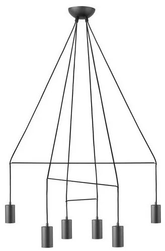 Φωτιστικό κρεμαστό πολύφωτο Imbria Black ατσάλινο μαύρο Nowodvorski 9677 Μαύρο