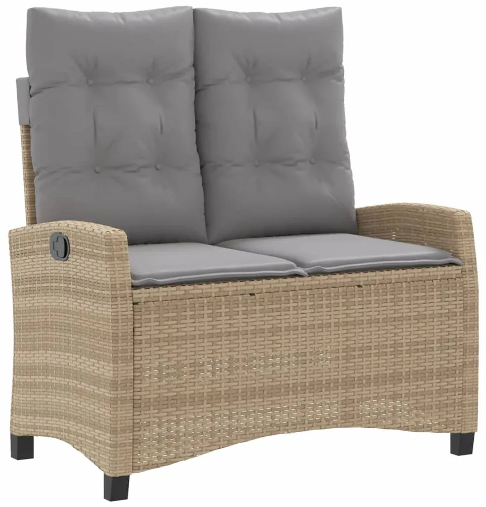 vidaXL Σετ Τραπεζαρίας Κήπου 4 τεμ. Μπεζ Συνθετικό Ρατάν με Μαξιλάρια