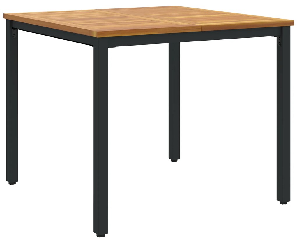 vidaXL Τραπέζι Κήπου 90x90x75 εκ. Μασίφ ξύλο ακακίας και Μέταλλο