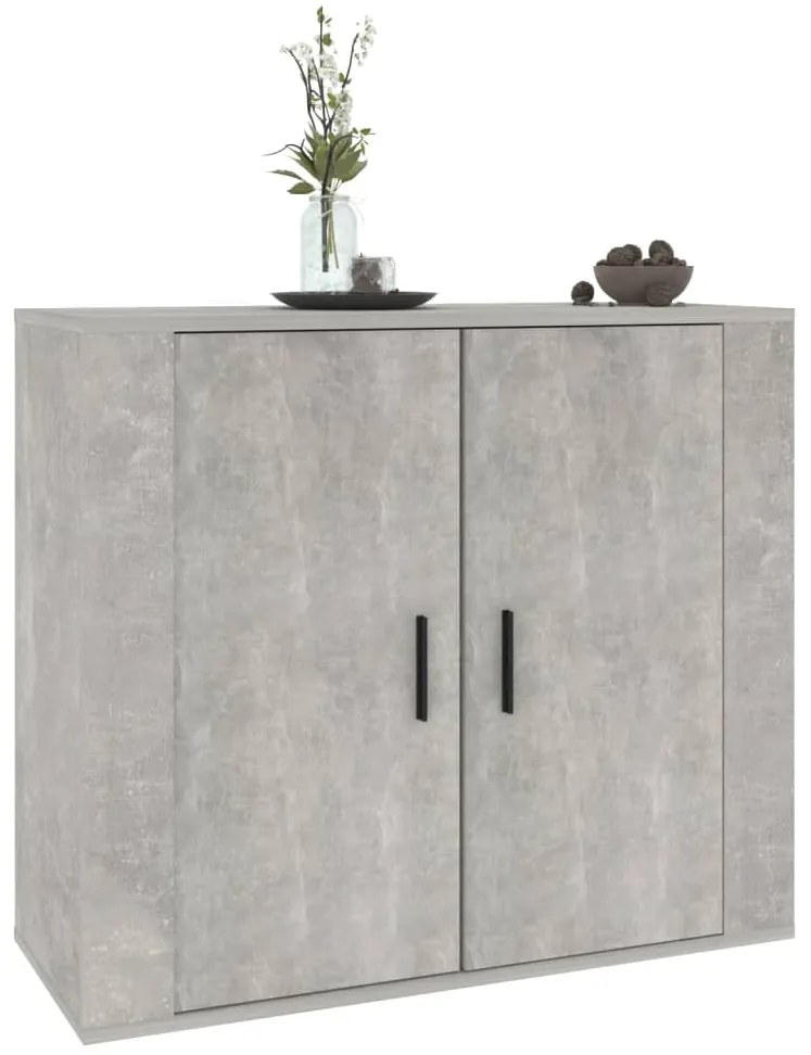 vidaXL Ντουλάπι Γκρι Σκυροδέματος 80x33x70 εκ. Επεξεργασμένο Ξύλο