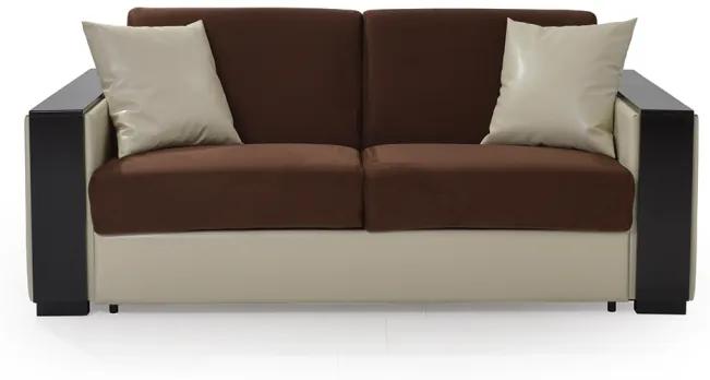 Καναπές – κρεβάτι Alex, διθέσιος μπεζ-καφέ 206x90x97cm -LEX-TED-121