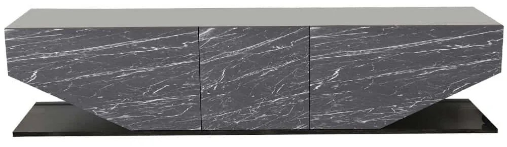 Έπιπλο Tηλεόρασης Inci 322RTC2447 180x30x45cm Marble Effect Black