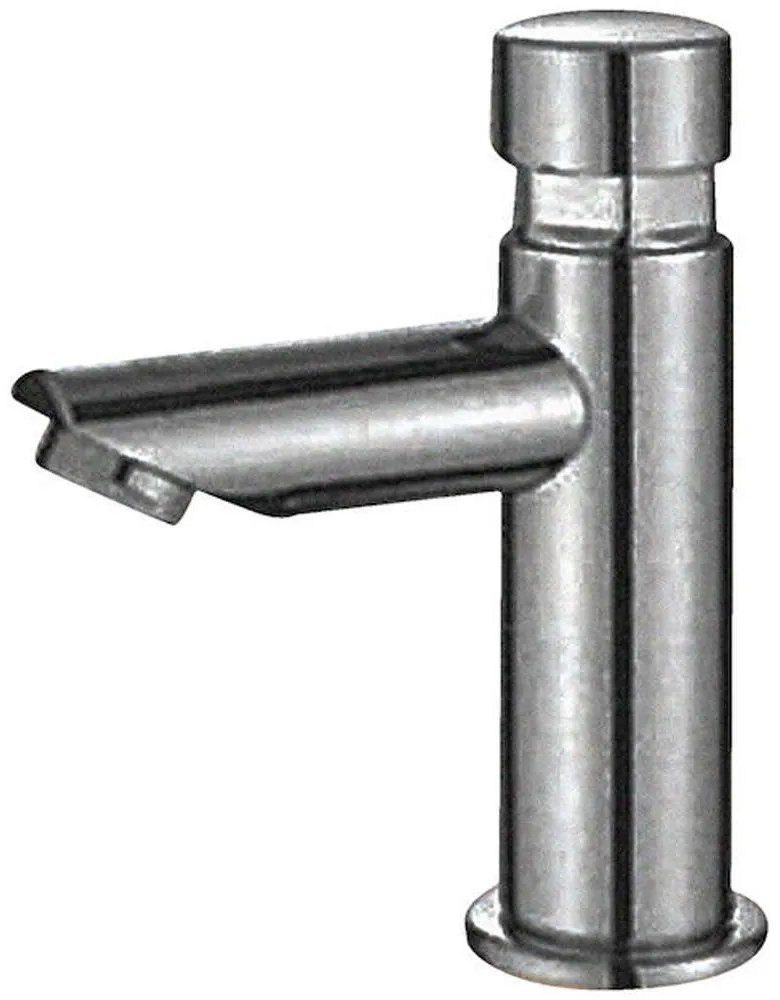 Μπαταρία Νιπτήρος Πατητή Push Vertical 43-2008 Χρονοροής Chrome Gloria Metal