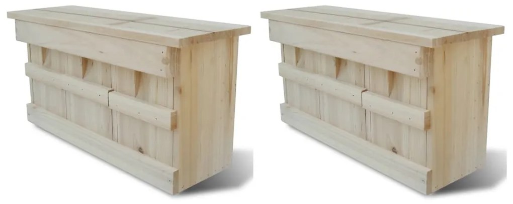 vidaXL Φωλιές Σπουργιτιών 2 τεμ. 44 x 15,5 x 21,5 εκ. Ξύλινες