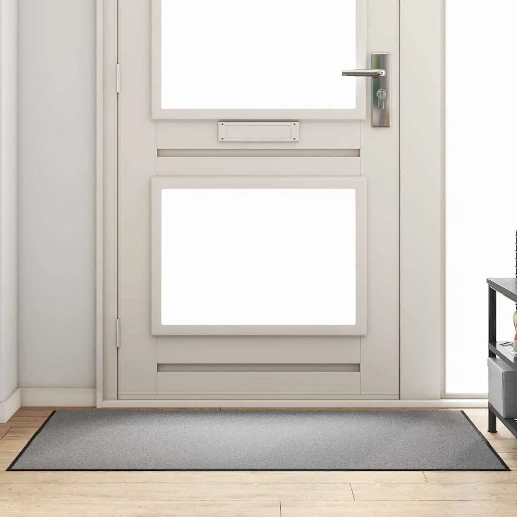 vidaXL Χαλάκι Εξώπορτας Γκρι και Μαύρο 90 x 150 cm