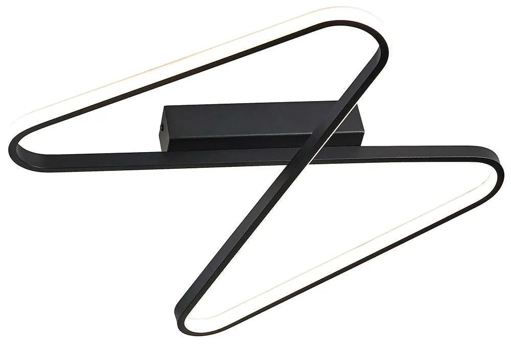 Φωτιστικό Οροφής - Πλαφονιέρα 2064 Led 3000K 38W Sandy Black Aluminum,Acrylic
