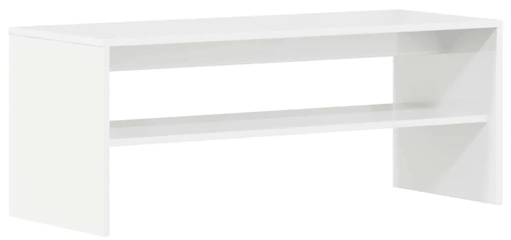 vidaXL Έπιπλο Τηλεόρασης Γυαλιστερό Λευκό 100x40x40 εκ. Μοριοσανίδα