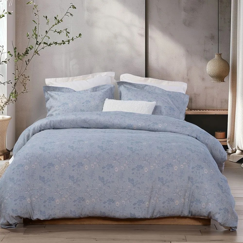 Παπλωματοθήκη Vista (Σετ 3τμχ) Light Blue Nef-Nef Homeware Υπέρδιπλo 240x230cm 100% Cotton Satin