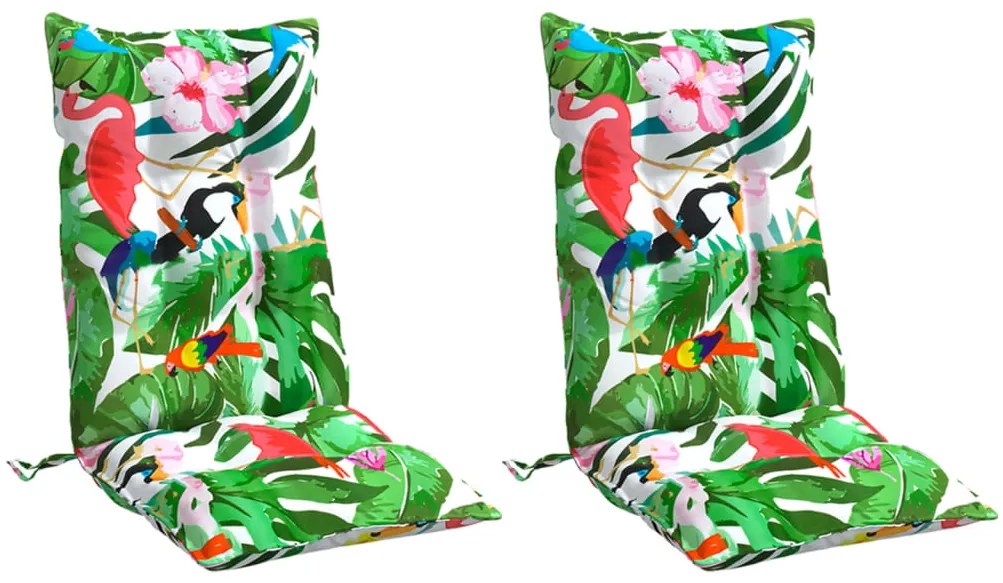 vidaXL Μαξιλάρια Καρέκλας με Ψηλή Πλάτη 2 τεμ. Πολύχρωμα Ύφασμα Oxford