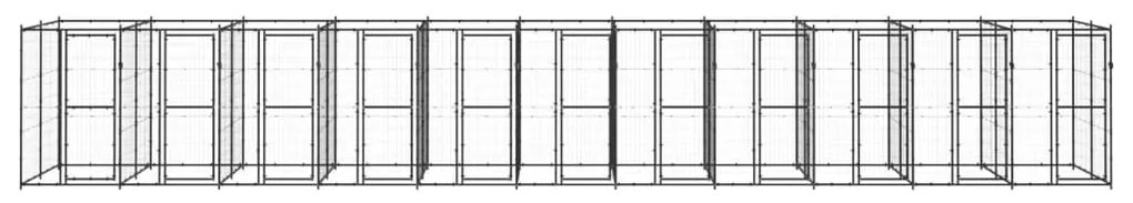 vidaXL Κλουβί Σκύλου Εξωτερικού Χώρου 26,62 μ² από Ατσάλι