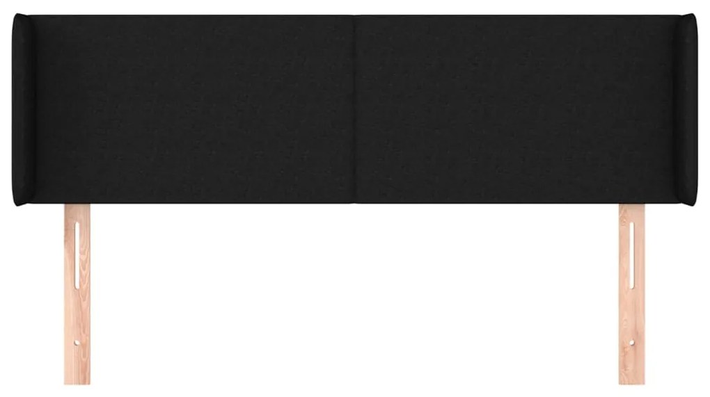 vidaXL Κεφαλάρι με Πτερύγια Μαύρο 147x16x78/88 εκ. Υφασμάτινο