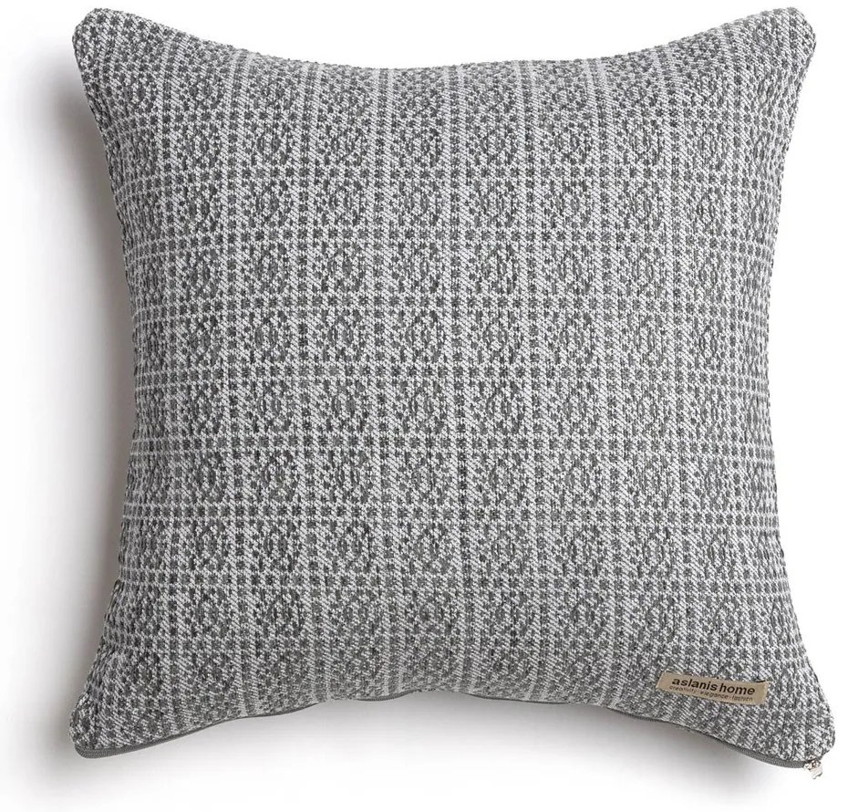 Μαξιλαροθήκη Διακοσμητική Onia Classic Anthracite-Grey Aslanis Home 45X45 Βαμβάκι-Chenille