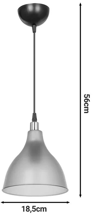 Φωτιστικό οροφής μονόφωτο Orazio pakoworld Ε27 διάφανο-λευκό Φ18.5x56εκ