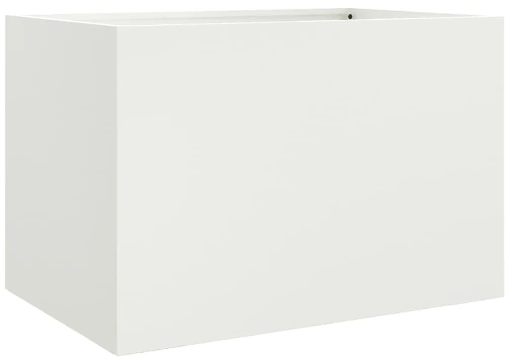 vidaXL Ζαρντινιέρα Λευκή 62x47x46 εκ. από Χάλυβα
