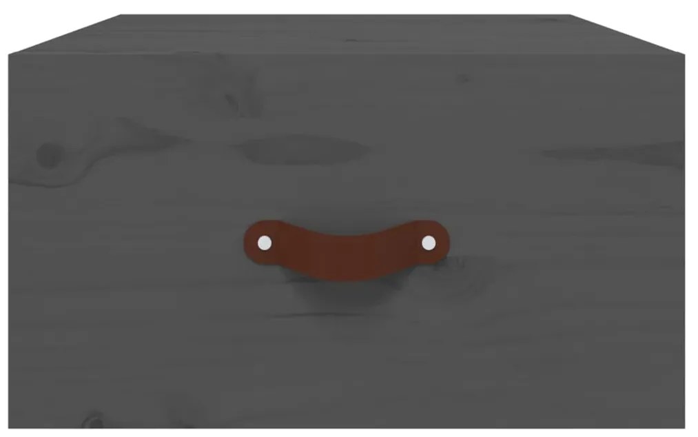 vidaXL Κομοδίνο Επιτοίχιο Γκρι 40 x 29,5 x 22 εκ.