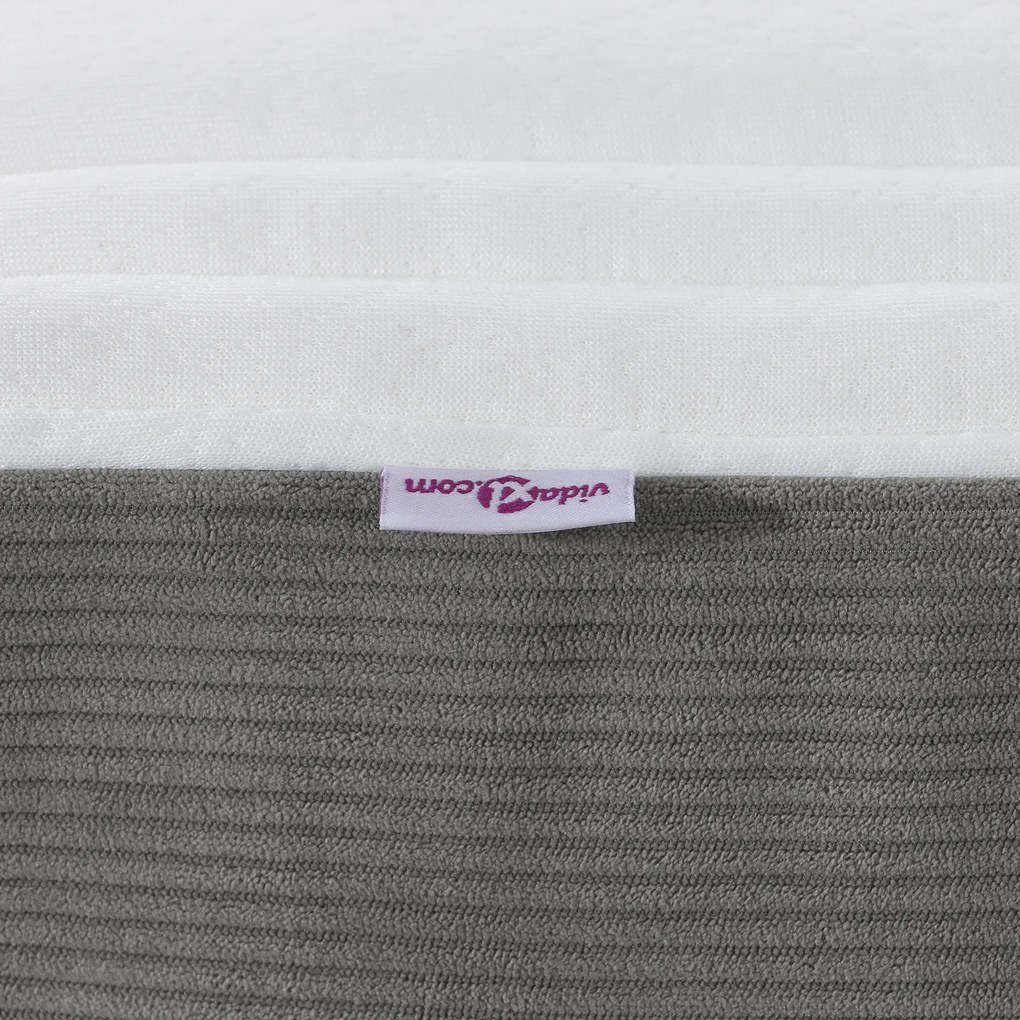 vidaXL Στρώμα Pocket με ελατήρια Light Grey Medium 160x200x20 εκ.