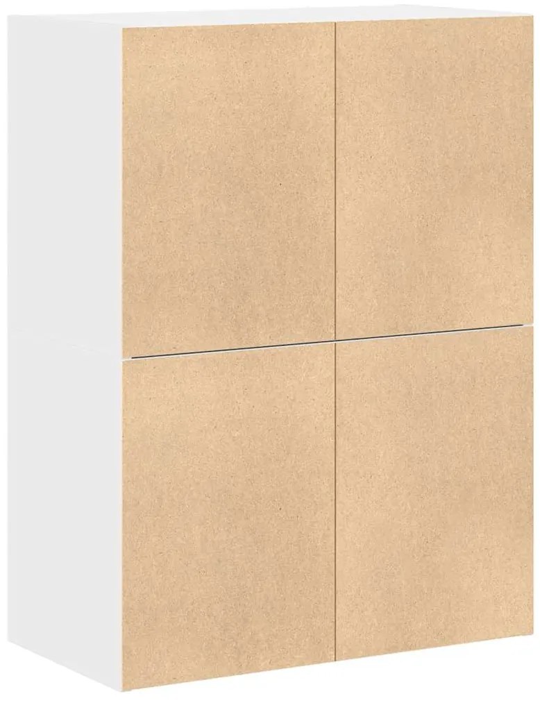 vidaXL Ντουλάπια με 2 συρτάρια 2 τεμάχια Λευκό 60x31x40 cm