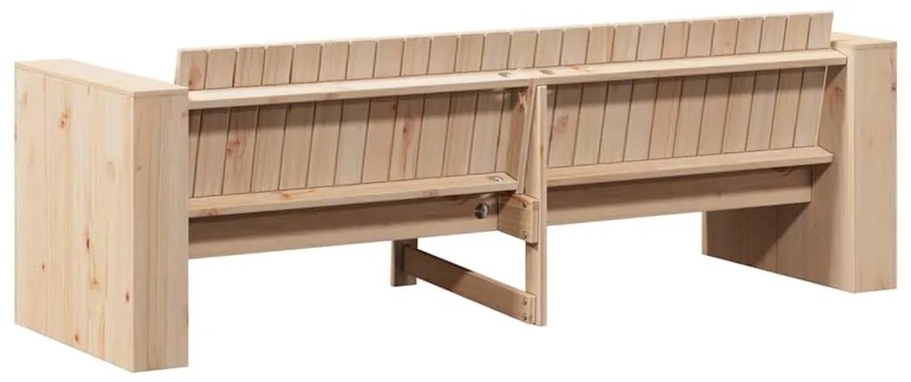vidaXL Καναπές Κήπου Καφέ 185.5 x 60 x 62 εκ. Μασίφ ξύλο πεύκου