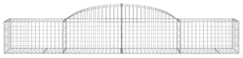 Συρματοκιβώτια Τοξωτά 25 τεμ. 300x50x40/60 εκ. Γαλβαν. Ατσάλι - Ασήμι