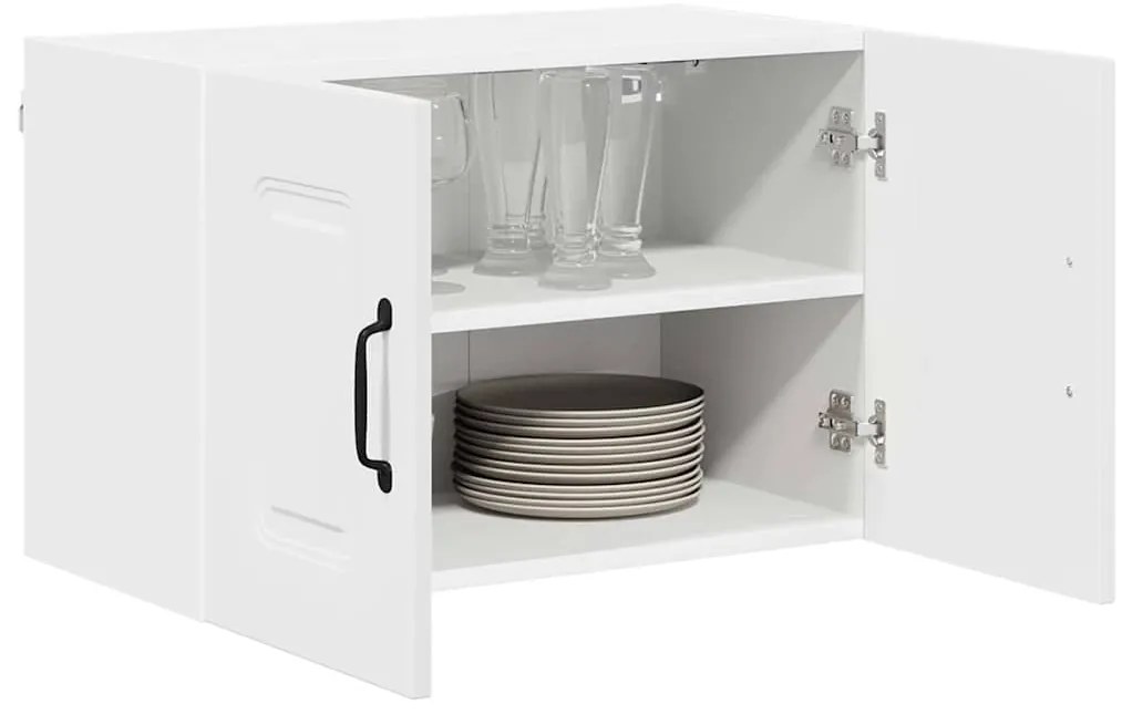 vidaXL Κρεμαστό ντουλάπι κουζίνας με ράφι 2 pcs Λευκό 60 x 31 x 40 εκ