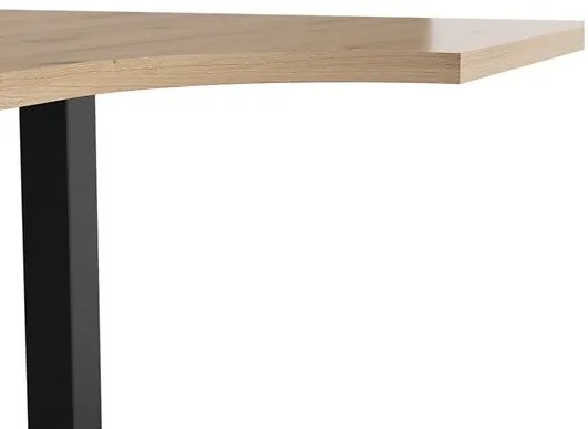 Τραπέζι γραφείου Boston CU132, 76x160x90cm, 33 kg, Artisan βελανιδιά, Μαύρο | Epipla1.gr