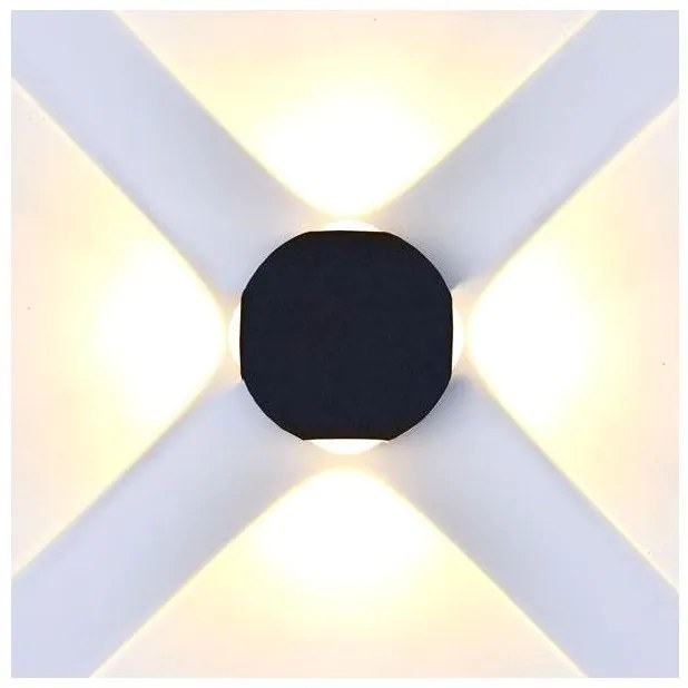 Φωτιστικό LED Aπλίκα Τοίχου Σφαίρα 4W 230V 90° 428lm IP65 Μαύρο Θερμό Λευκό 218553 VTAC-218553-Μαύρο 218553