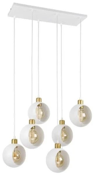 Κρεμαστό Φωτιστικό Οροφής Ράγα εξάφωτο CYKLOP TK Lighting-2746-Λευκό 2746