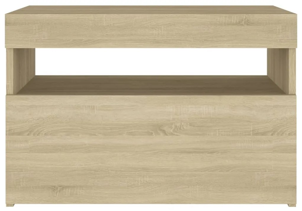 Κομοδίνα με LED 2 τεμ. Sonoma Δρυς 60 x 35 x 40 εκ. 3082781