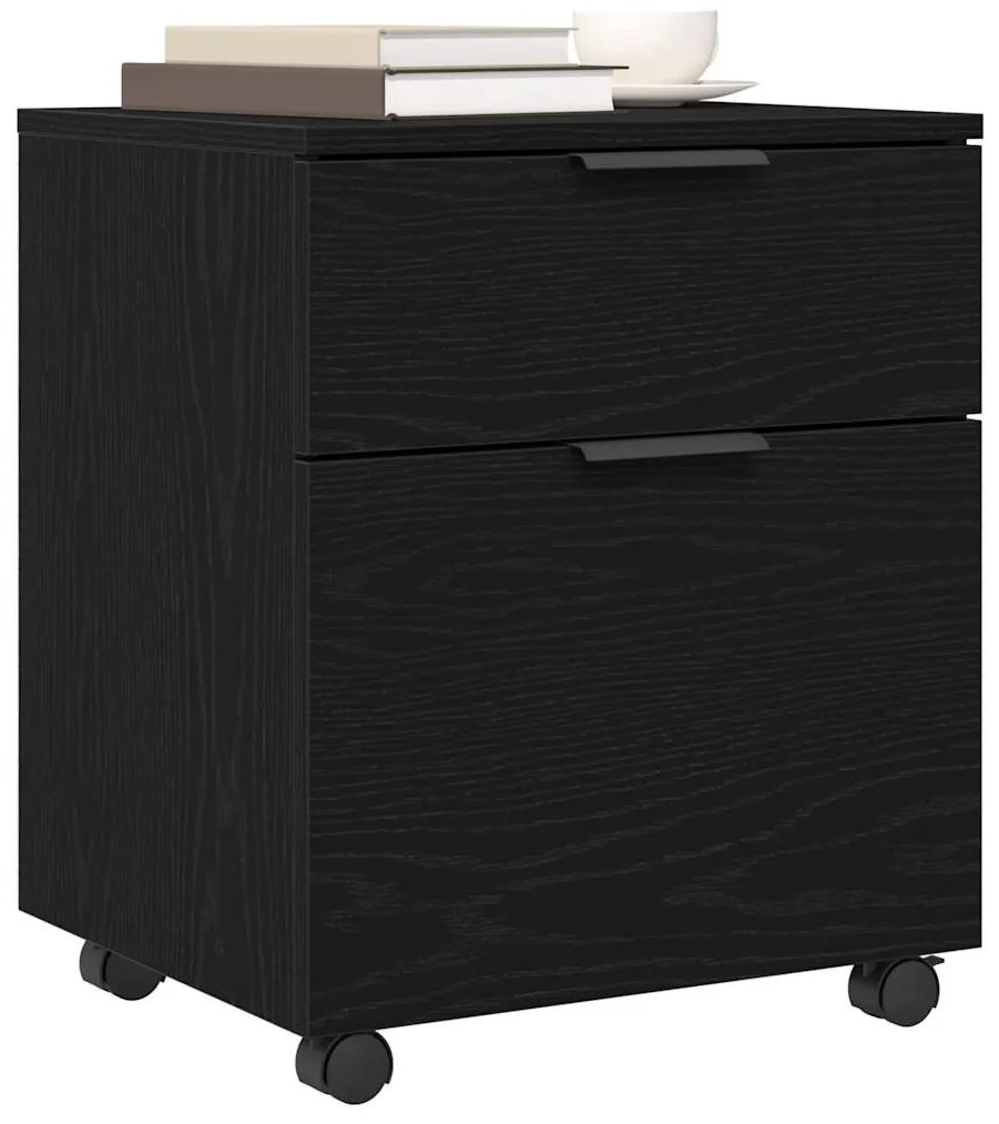 vidaXL Ντουλάπα Αρχείων Μαύρη δρυς 45 x 38 x 54 εκ Επεξεργασμένο ξύλο