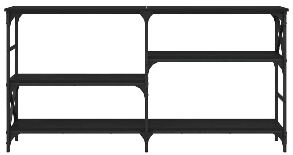 Τραπέζι Κονσόλα Μαύρο 150x29x76,5 εκ. Επεξεργασμένο Ξύλο - Μαύρο