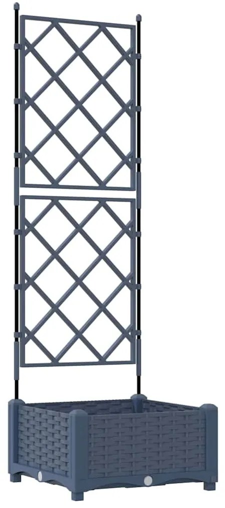 vidaXL Γλάστρα Κήπου με Πλέγμα Γκρι 40x40x125.5 εκ
