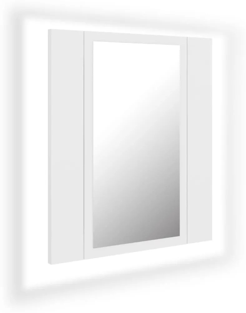 Καθρέφτης Μπάνιου με Ντουλάπι LED Λευκός 40x12x45 εκ. Ακρυλικός - Λευκό