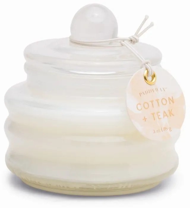 Αρωματικό Κερί Με Καπάκι Cotton &amp; Teak 85gr Paddywax Κερί Σόγιας