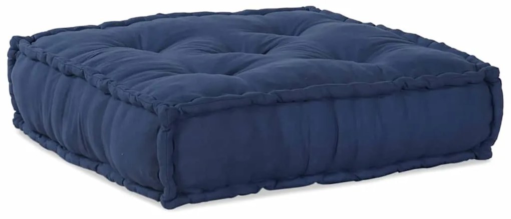vidaXL Μοντέρνο Πούφο σε Indigo - 70x70x36 Ύφασμα