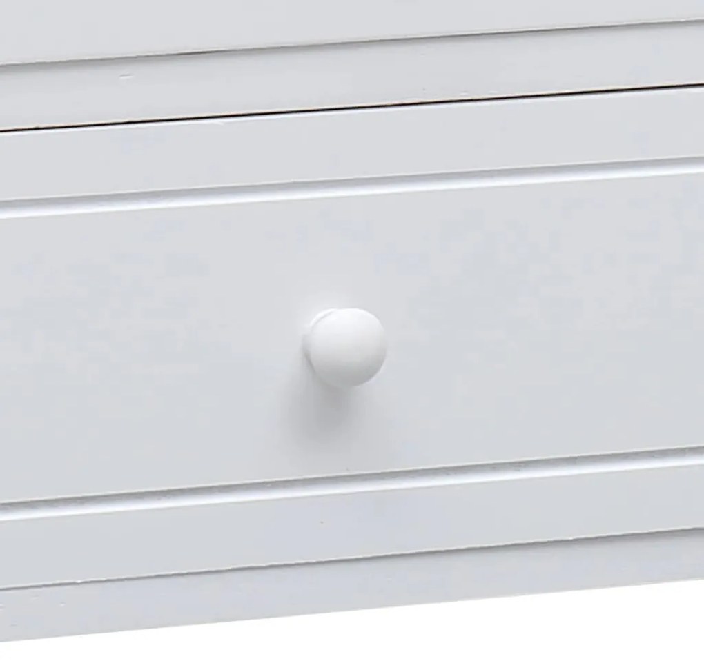 vidaXL Έπιπλο Τηλεόρασης Λευκό 108x30x40 εκ. από Μασίφ Ξύλο Παυλώνιας