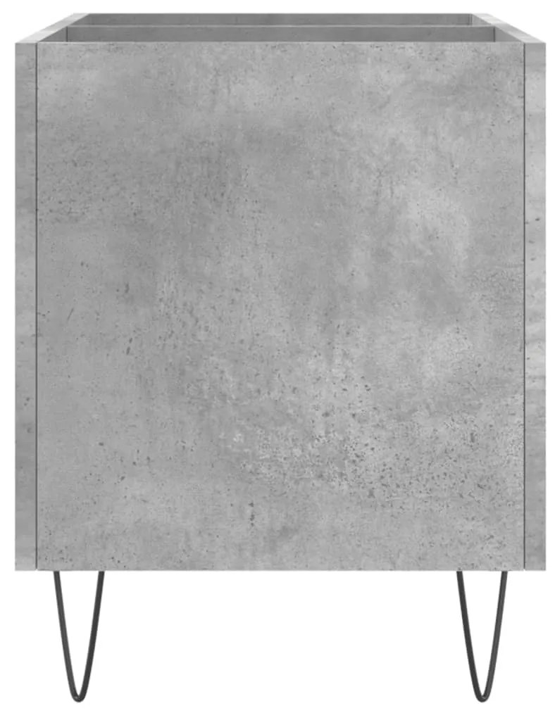 vidaXL Δισκοθήκη Γκρι Σκυροδέματος 74,5x38x48 εκ. Επεξεργασμένο Ξύλο
