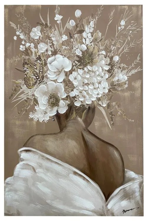 Πίνακας σε καμβά Weddy I Inart 80x3x120εκ 80x3x120 εκ.