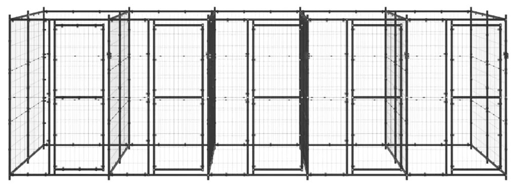 vidaXL Κλουβί Σκύλου Εξωτερικού Χώρου 12,1 μ² από Ατσάλι