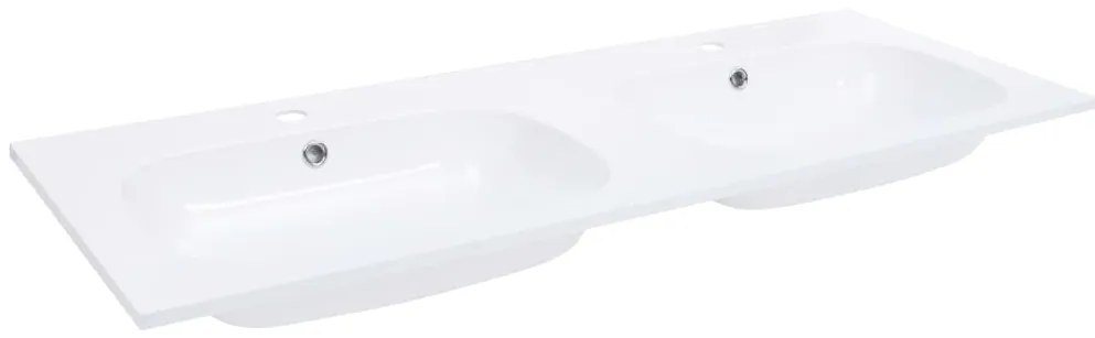 vidaXL Διπλός Νιπτήρας Ενσωματωμένος Λευκός 1205x460x145 χιλ. από SMC