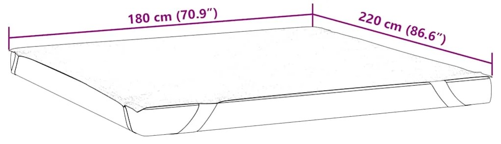 vidaXL Προστατευτικό στρώματος Λευκό 180x220 εκ. Αδιάβροχο