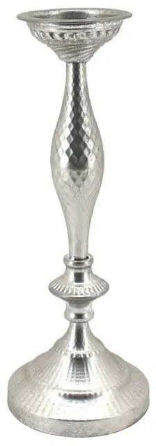 MarHome ΜΕΤΑΛΛIKO ΚΗΡΟΠΗΓΕΙΟ ΑΣΗΜΙ ΚΑΜΠΥΛΕΣ - Φ15x41.5cm 6/ΚΙΒ 15-22440