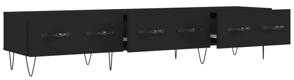 vidaXL Έπιπλο Τηλεόρασης Μαύρο 150x36x30 εκ. από Επεξεργασμένο Ξύλο