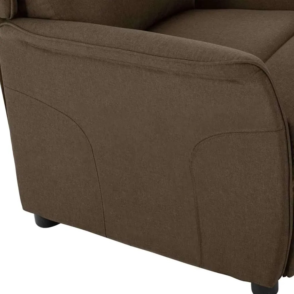vidaXL Ανακλινόμενη πολυθρόνα Καφέ 67.5 x 93.5 x 101.5 εκ ύφασμα