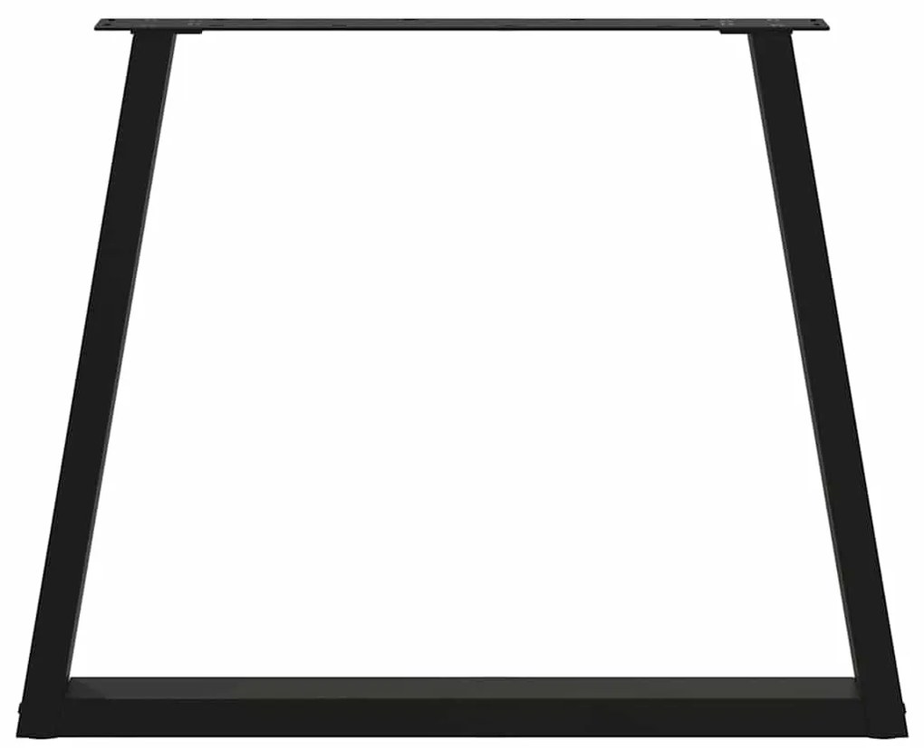 vidaXL Πόδια Τραπεζαρίας Σχήματος V 2 τεμ. Μαύρο 70x(72-73,3) εκ. Ατσάλι