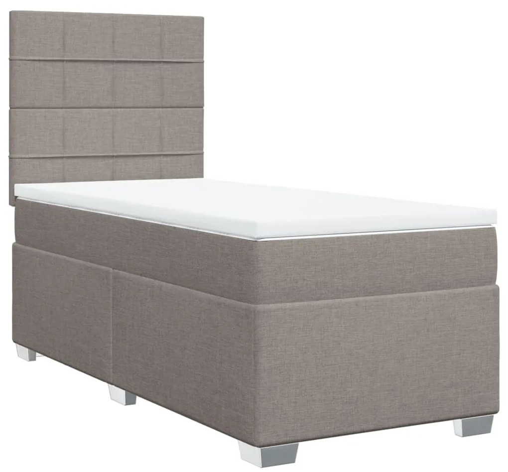 ΚΡΕΒΑΤΙ BOXSPRING ΜΕ ΣΤΡΩΜΑ TAUPE 100 X 200 ΕΚ. ΥΦΑΣΜΑΤΙΝΟ 3290403