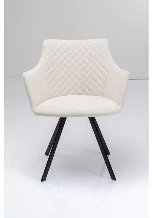 Καρέκλα Περιστρεφόμενη Coco Ύφασμα Μπεζ 53x59.5x84εκ - Μπεζ