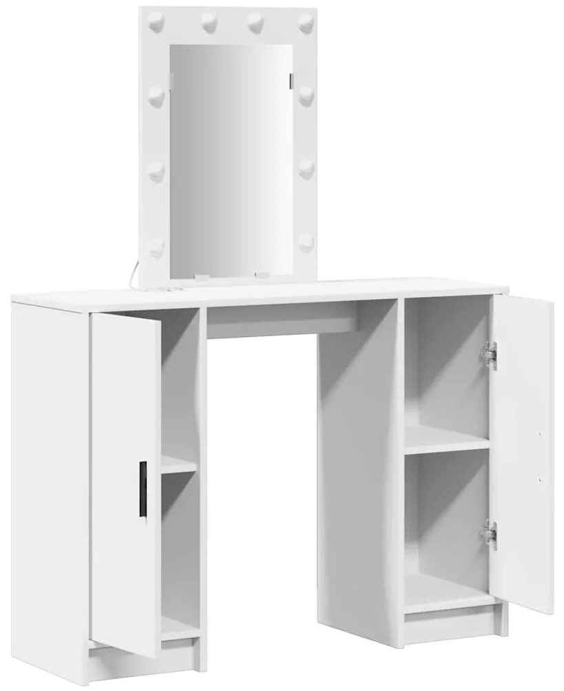 vidaXL Τραπέζι περιποίησης Λευκό 102 x 33 x 135 εκ Επεξεργασμένο ξύλο