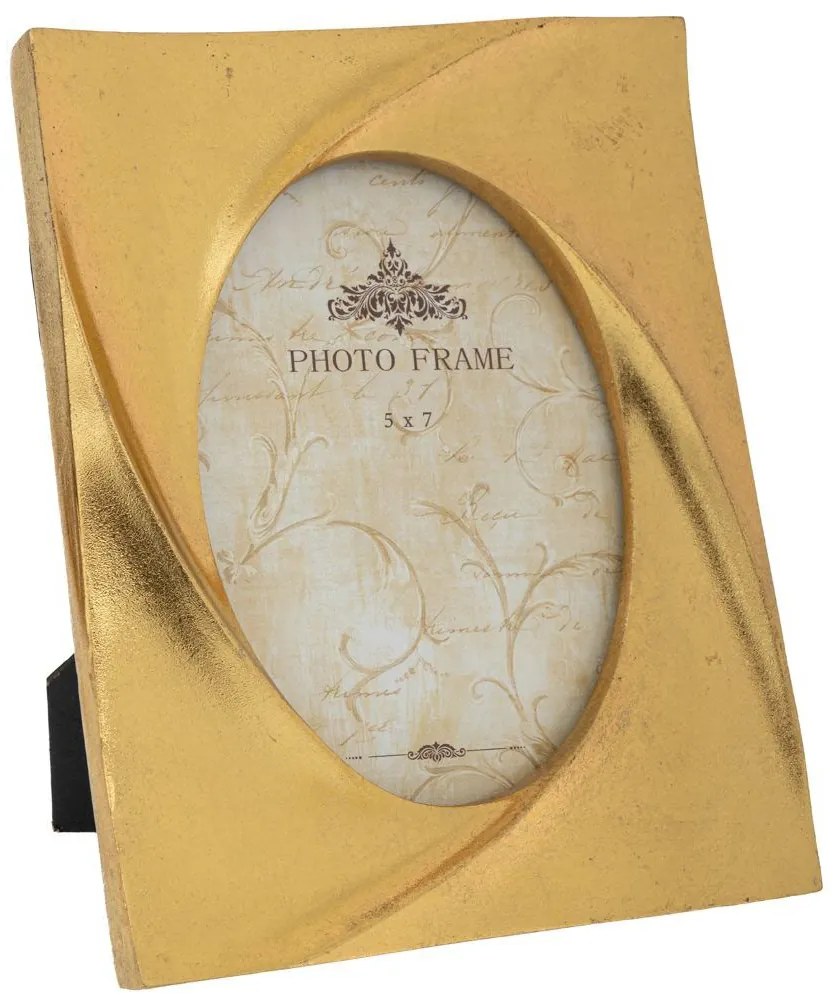 Κορνίζα Με Χρυσό Σχέδιο 89716 18x3x23cm Gold Πολυρεσίνη