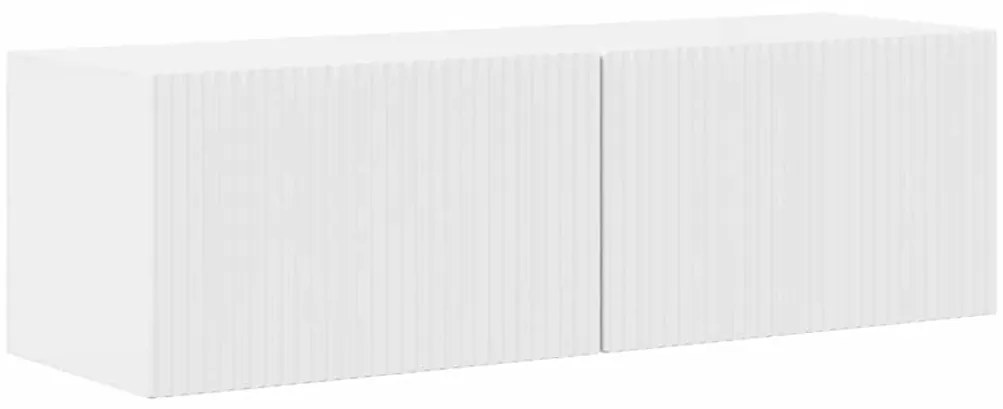 vidaXL Ντουλάπι Τηλεόρασης Τοίχου Επιτοίχιο 2 pcs Λαμπερό Λευκό